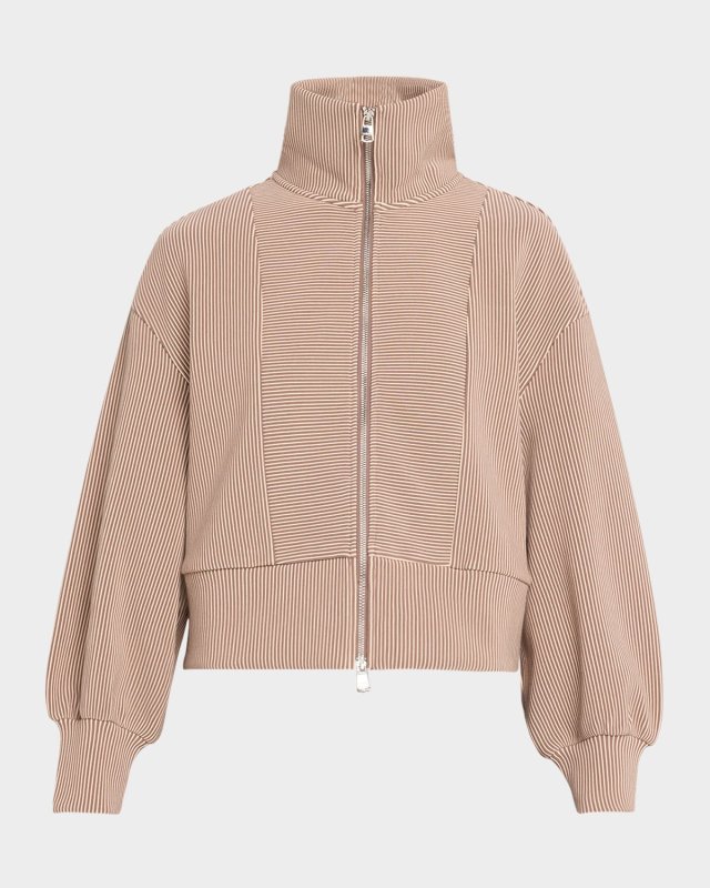 Gibbs Ribbed Zip-Front Sweatshirt